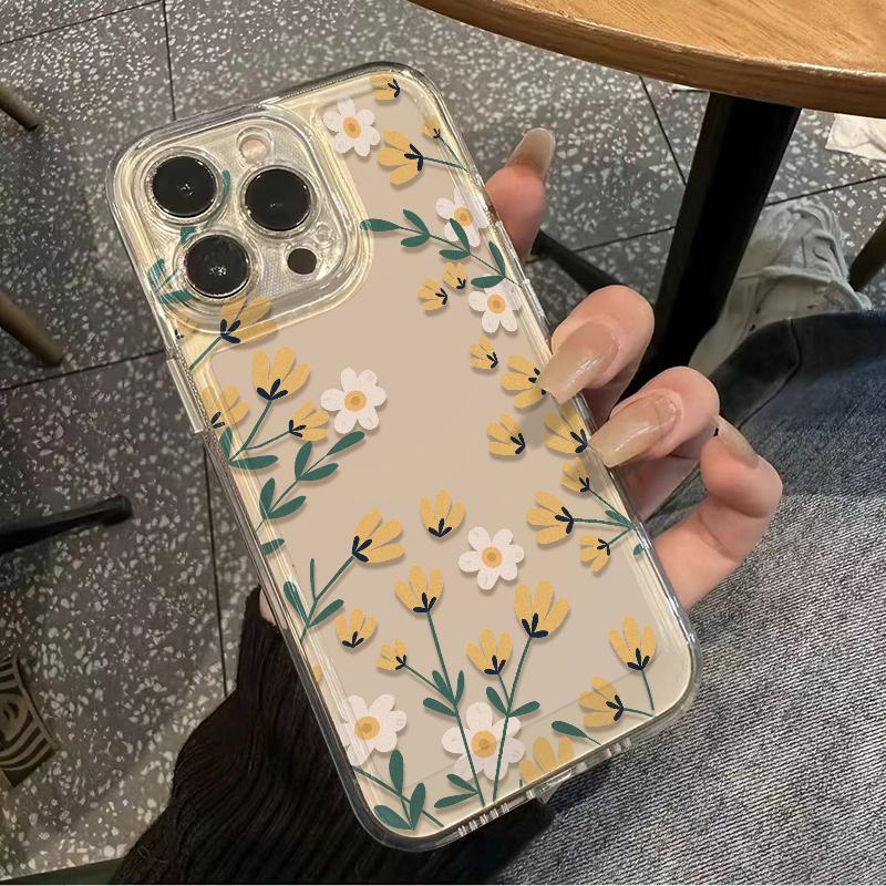 Pink Peach Blossoms Phone Case For IPhone 11 12 13 Pro 16 15 Plus 14 17 Pro Max Case 16E 17Air Soft Transparent Cover Case Funda