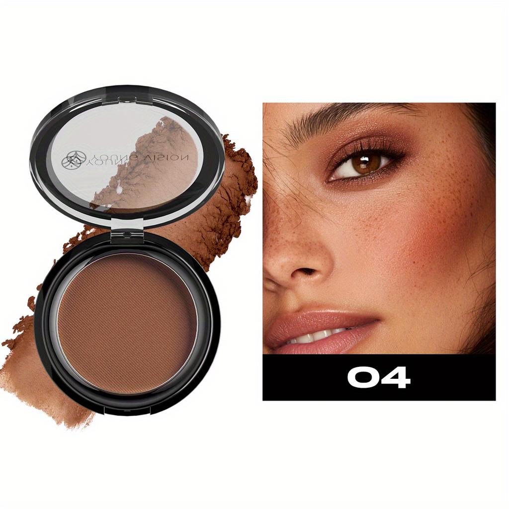 YOUNG VISION Matte Bronzer 5-in-1 Makeup Palette, Contour Powder Long-Lasting Oil Control, 6 Shades Waterproof & Sweat-Proof