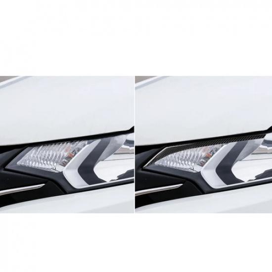 2Pcs For Honda FIT JAZZ 2014-16 Carbon Fiber Headlight Eyebrow Cover Accessories