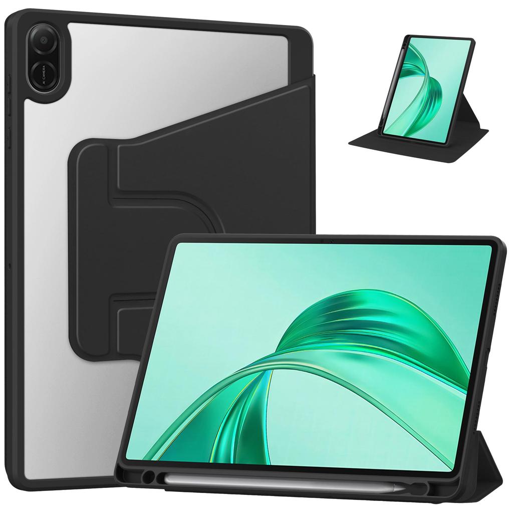 Capa para Honor Pad X8a 11" com três dobras, couro sintético, acrílico, capa traseira com suporte para Honor Pad X8a X 8a e porta-lápis
