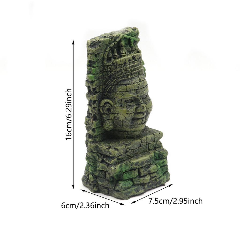 Landschaft künstliche römische Büste Landschaft Aquarien Dekorationen für Aquarien Terrarium Garnelen Statue Ornamente