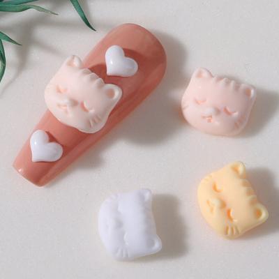 30Pcs/Set Nail Ornament 3D Effect Non-Fading Colorful Cat Head Nail Diamonds Fairy Style