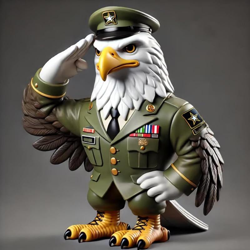 Eagle Tribute Sculpture,Veteran Thank You Table Top Statue for Memorial Day & Veterans Day Patriotic Home Office Decor (Army)