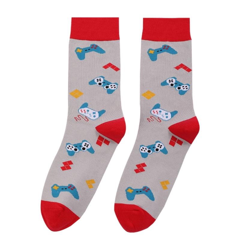 1 Pair Novelty Pattern Warm Stockings Autumn Winter Cozy Crew Socks Warm Socks Cotton Middle Tube Socks Men Women Gifts
