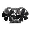 Fireplace Fan Quiet Operating 180 220CFM 1400rpm Aluminum Alloy 6 Blade Heat Powered Wood Stove Fan