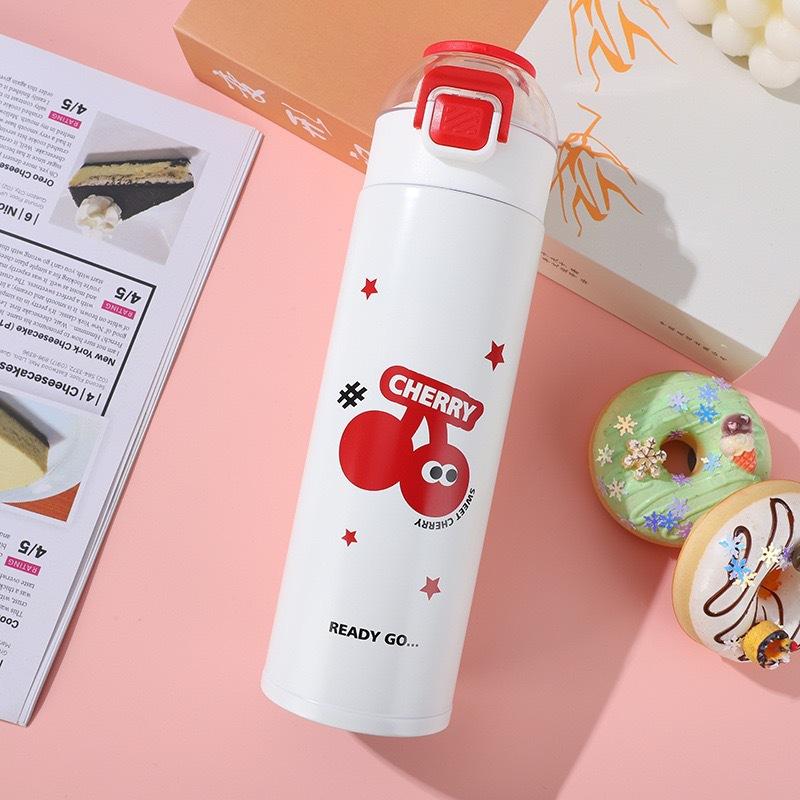 Water Bottle Thickened 111 Double Drink Bounce Cup Vacuum Double Layer Thermos Cup Portable Water Cup Gift Cup