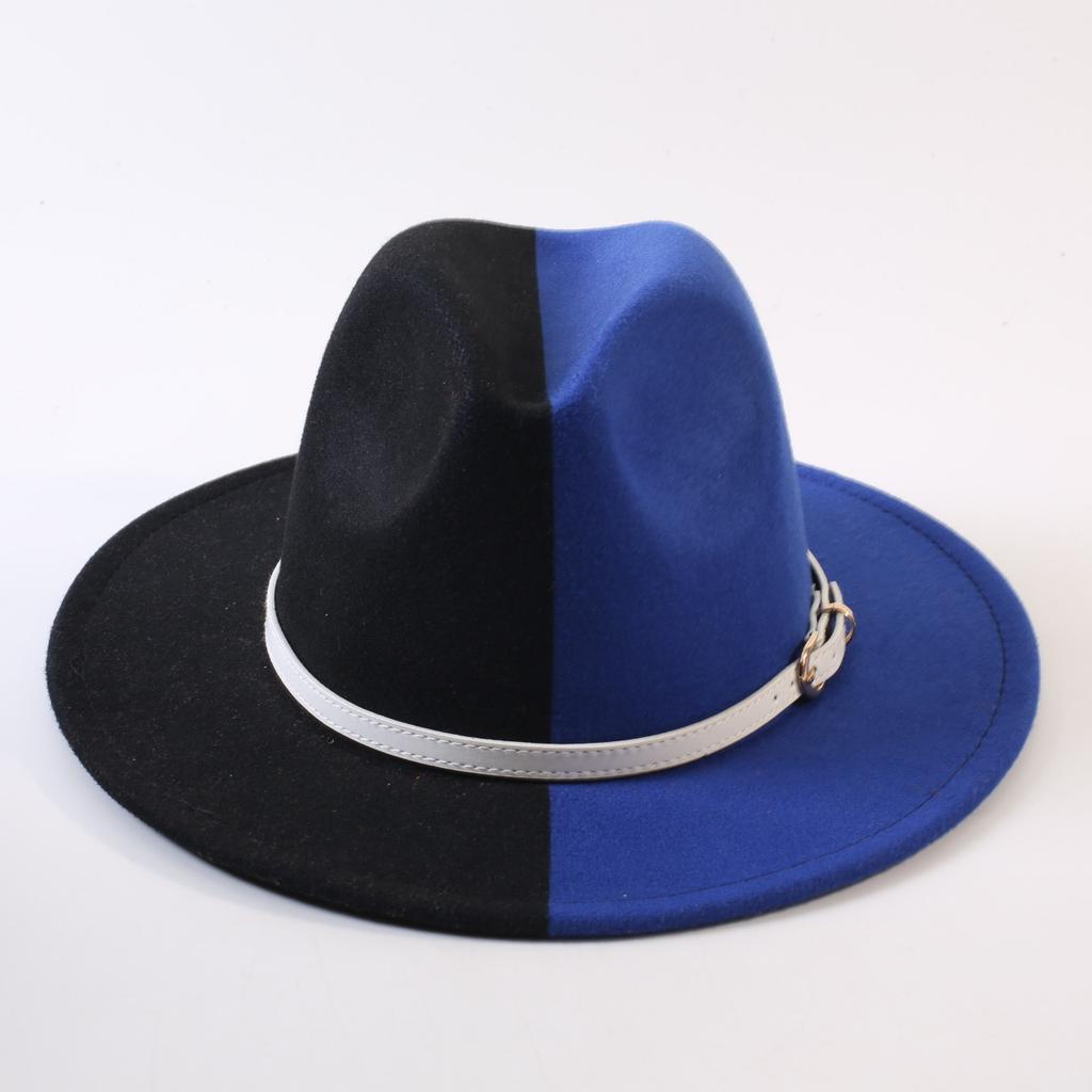 Popular European and American Classic Double-color Wide-brimmed Top Hat Men's and Women's Fashion OL Style Cowboy Hat Jazz Hat