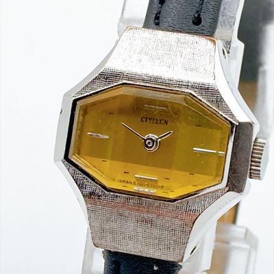 Used 553 CITIZEN Ladies Watch Manual Wind Working New Aftermarket Strap Vintage