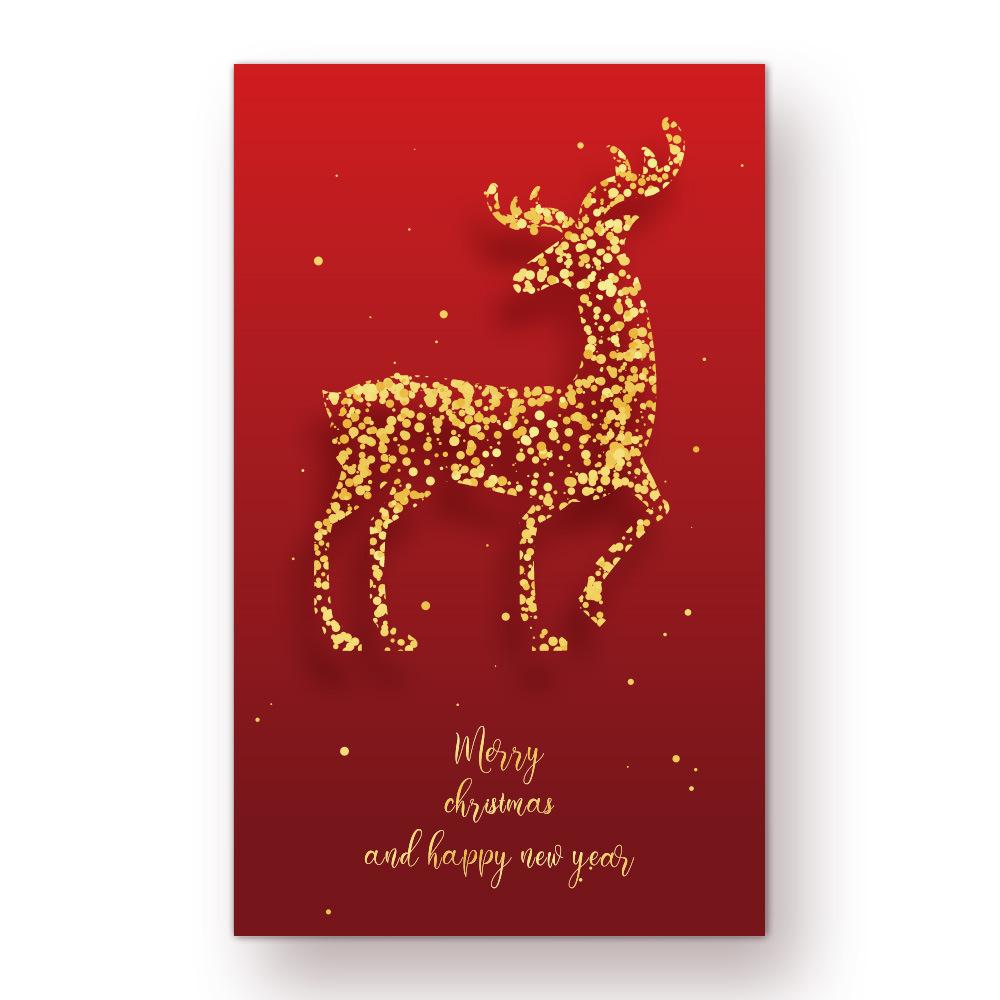 10-50pcsCreative Merry Christmas Small Greeting Cards Kids Mini Christmas Greeting Cards New Year Postcard Gift Card Xmas Party