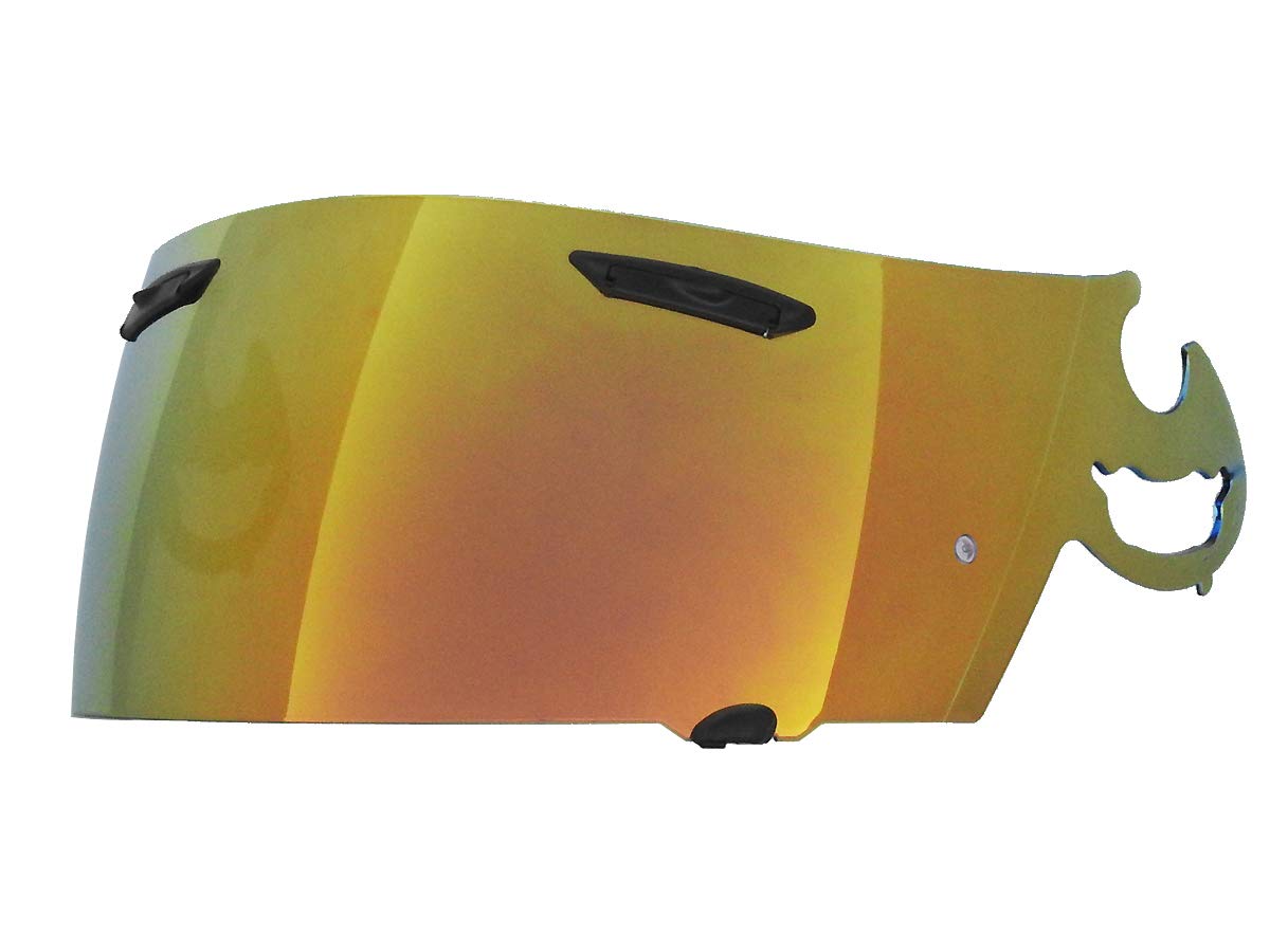 

RXP Золотой зеркальный визор Arai Super Adsys I Совместимый продукт послепродажного обслуживания Визор темно-дымчатый с чистым твердым зеркальным покрытием Совместимые модели Arai RR5 золотой