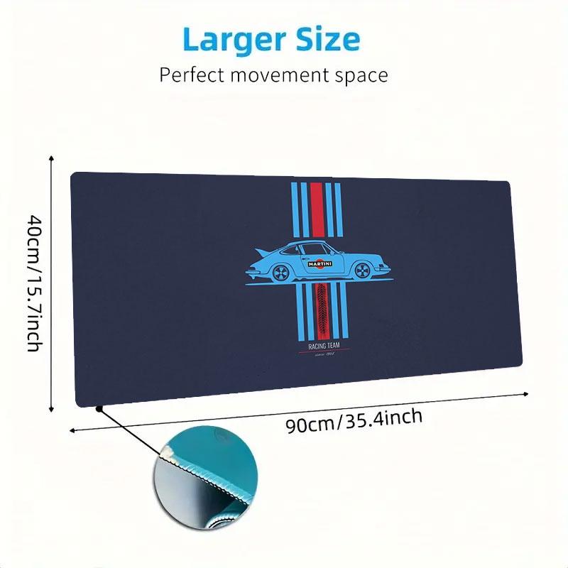 Martini Racing Large Size Mouse Pad Large Gaming Table Cushion Non-slip Laptop Tablet Big Mousepad XXL Mat Mini PC Playmat With Lock edge