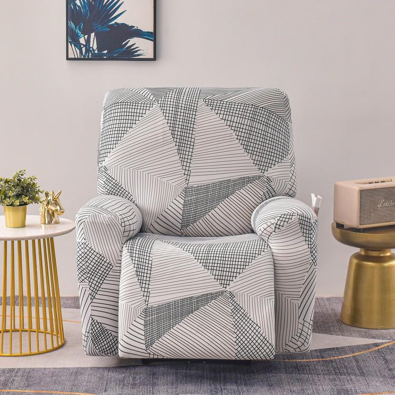 Stretch Recliner Cover 4Pieces/Set Chair Slipcovers Non Slip Slipcover Recliner Furniture Protector For Living Room