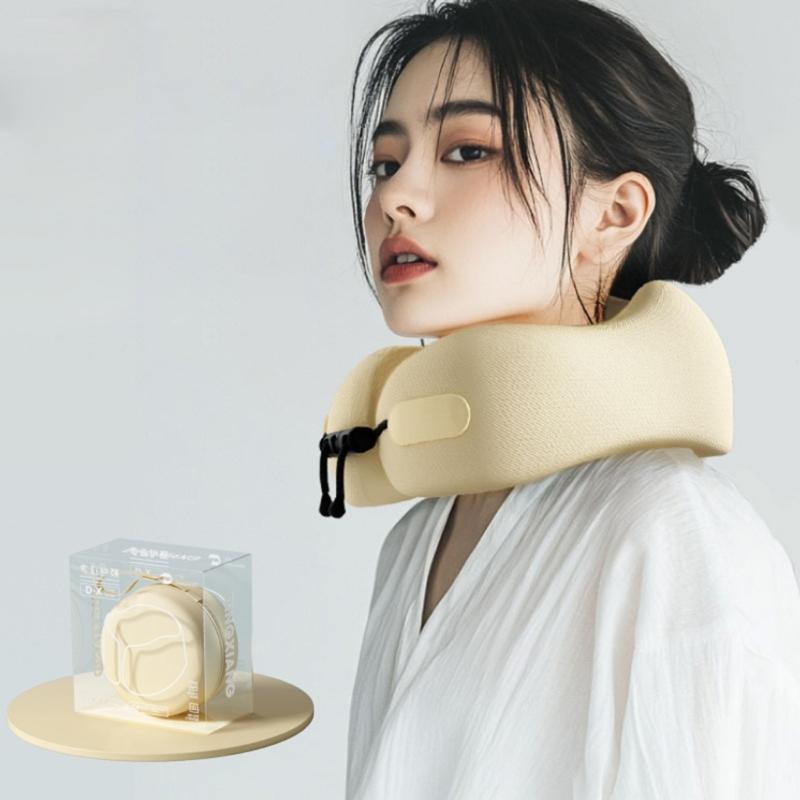 Nackenkissen für Reisen, Reise-Nackenkissen für Flugzeuge Memory-Schaum Reisekissen für Flug Kopfstütze Schlaf, Tragbar