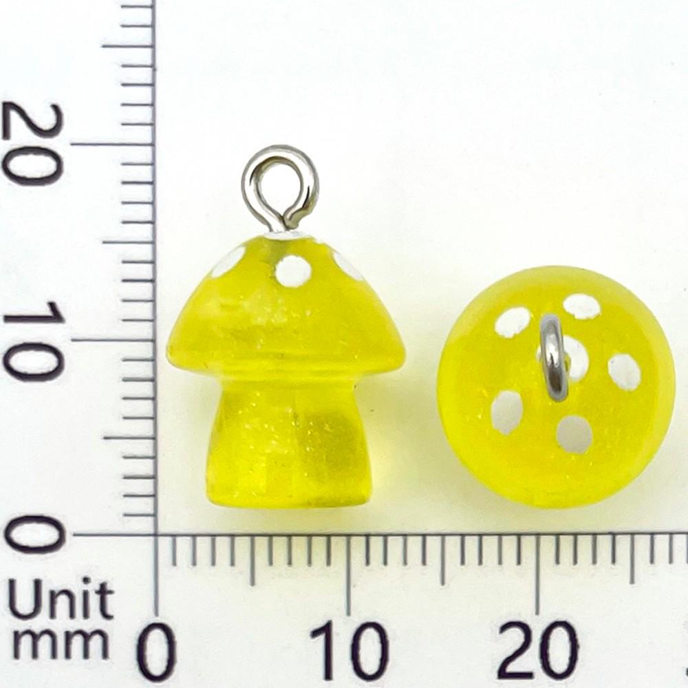 10 Colorful Luminous Resin Mushroom Charms for DIY Jewelry & Accessories