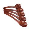5Pcs Wooden Soup Spoon with Curved Handle Multi Purpose Rice Scoop for Home Kitchen(Paint Color )