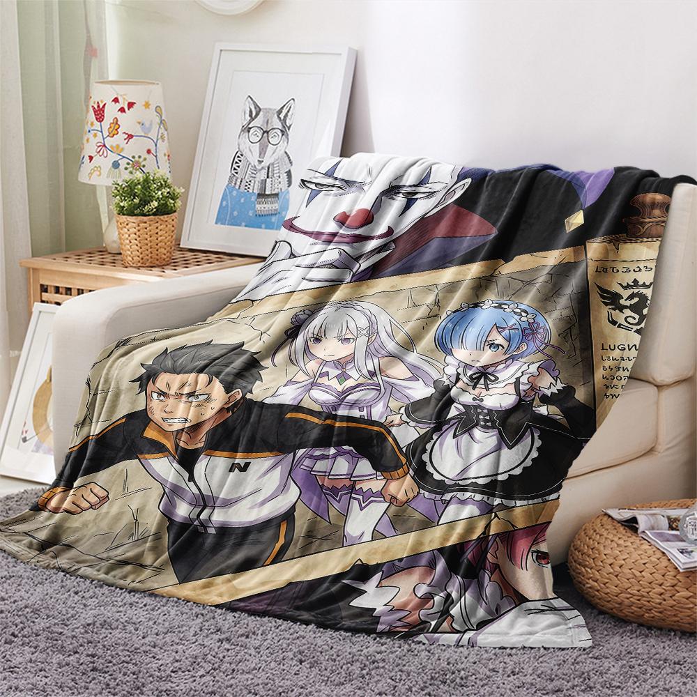 ReZero Starting Life in Another WorldPrint Flannel Blanket, High quality Comfortable for All Seasons, Home Decor, Warmth and Comfort