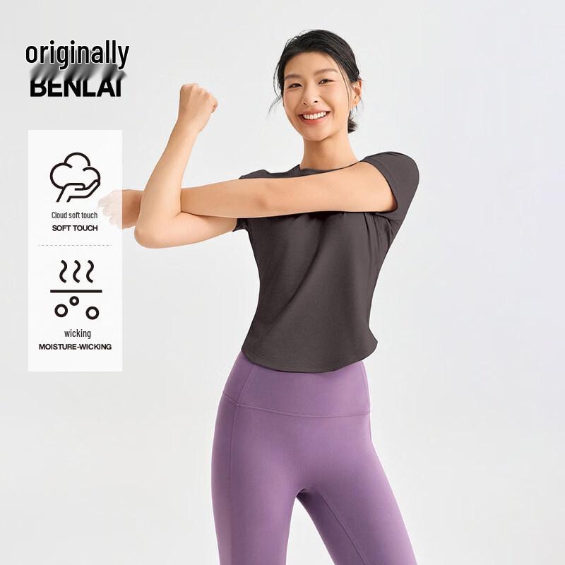 BENLAI Women s Cloud-Feel Slim Fit Short Sleeve Sport T-Shirt L