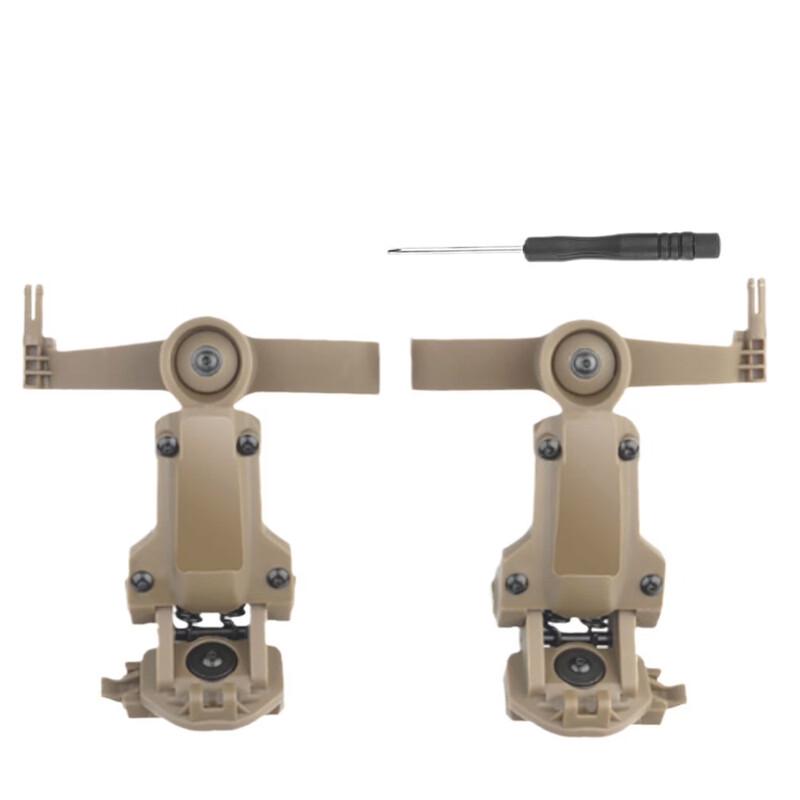 Tactical Headset Straight Arm Adapter for Helmet Rails