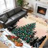 Christmas Printed Square Area Rug Soft Non Slip Floor Carpet For Bedroom Holiday Gift