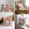 Panda BBubu DDudu Cushion Cover Washed Linen Soft Breathable Decorative Case For Sofa Home Pillow Cover