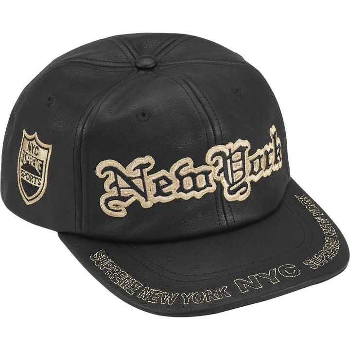 Supreme New York Leather 6-Panel Black One-Size