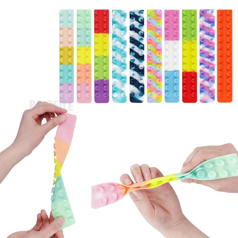 Suction Cup Square Pat Pat Silicone Sheet Squidopop Fidget Toy Children Stress Relief Squeeze Toy Antistress