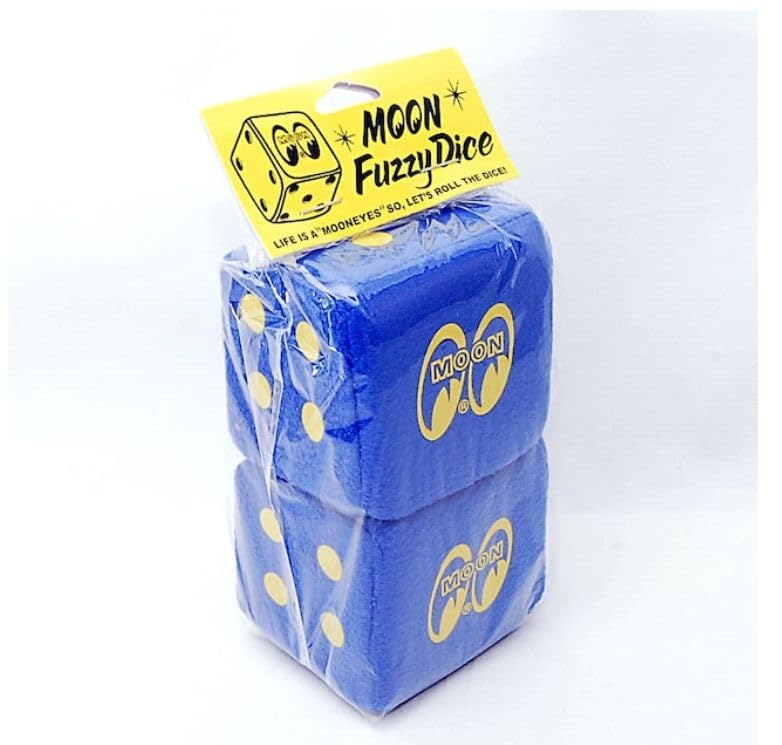 MOONEYES Hanging Fuzzy Dice Blue Mooneyes American Goods