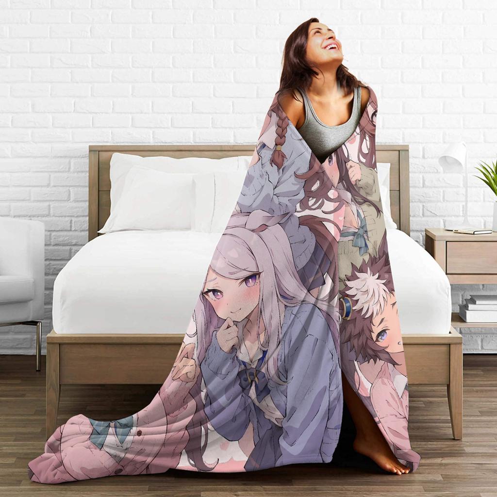 Uma Musume Anime Blanket Super Warm Comfortable Plush Throw Blanket For Couch Bed Camping Flannel Bedspread Bed Cover
