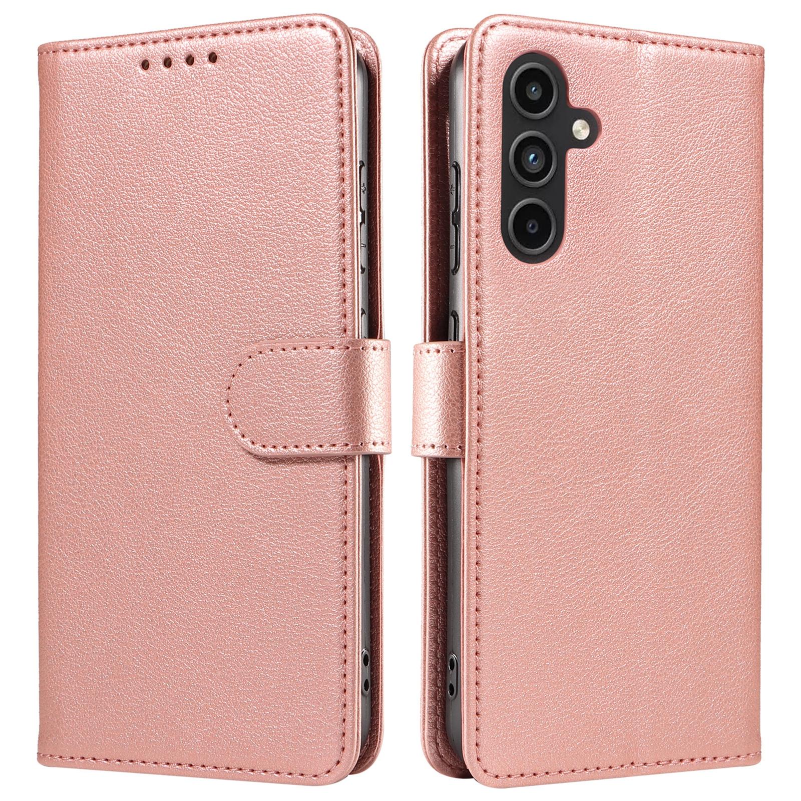 

For Samsung Galaxy S24+ Leather Case Litchi Texture RFID Blocking Wallet Stand Phone Cover F