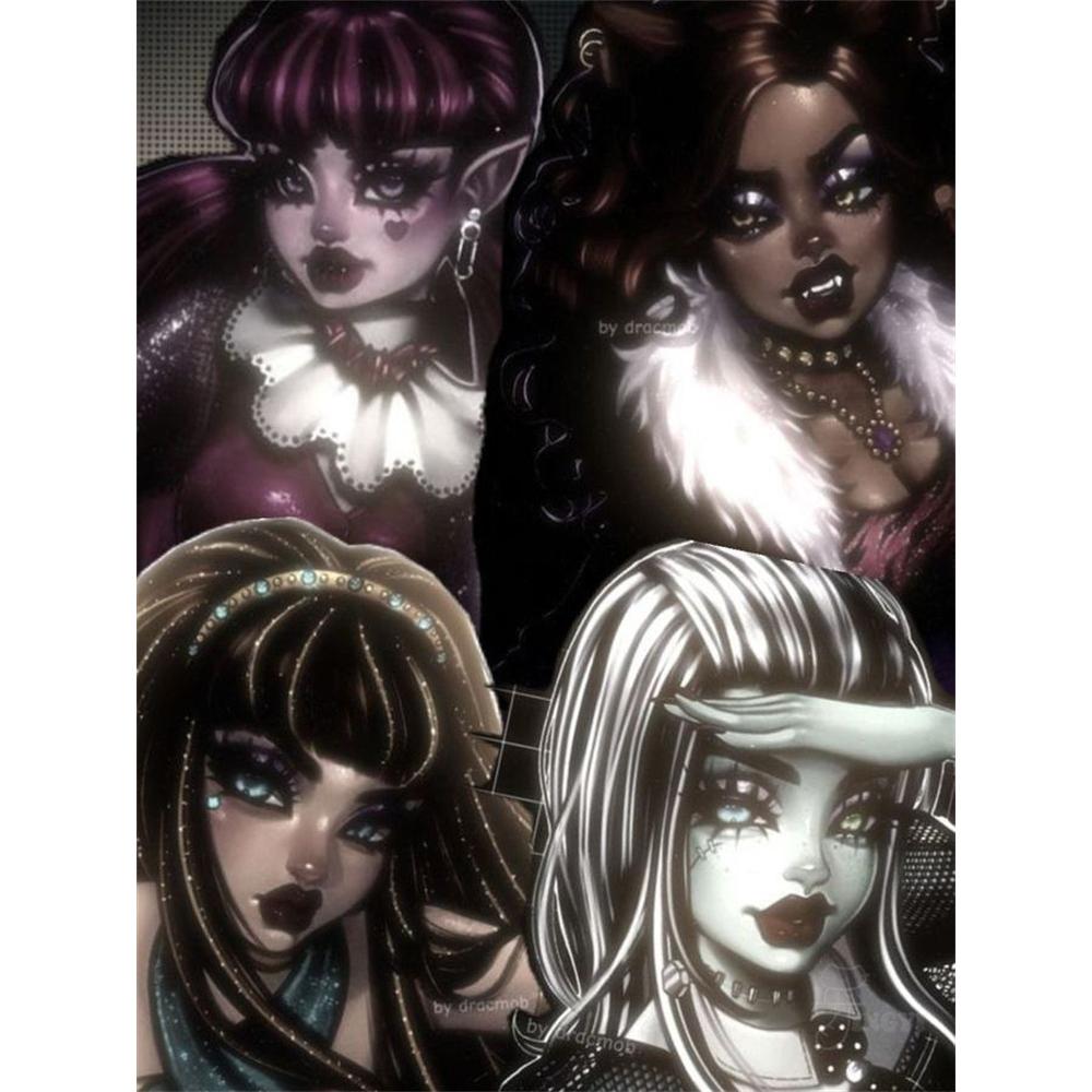 M-Monster H-High Cartoon Diamond Painting Kit Diamond Embroidery Cross Stitch Handmade Art Gift Crafts Home Decor Children Gift