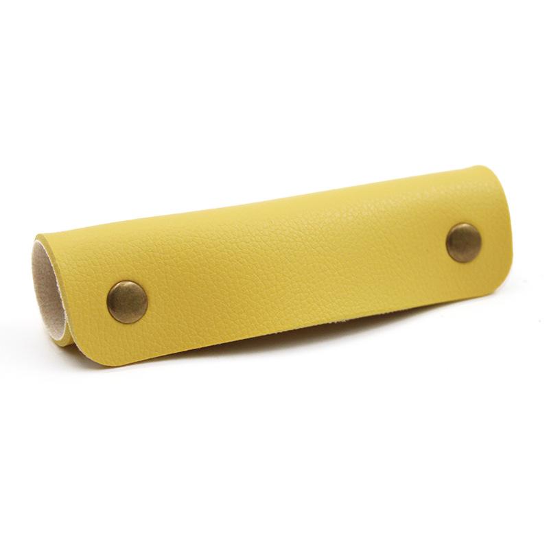 Available: Leather Anti-Fatigue, Anti-Slip Handle Cover for Luggage Handles - Removable with Two-Button Design