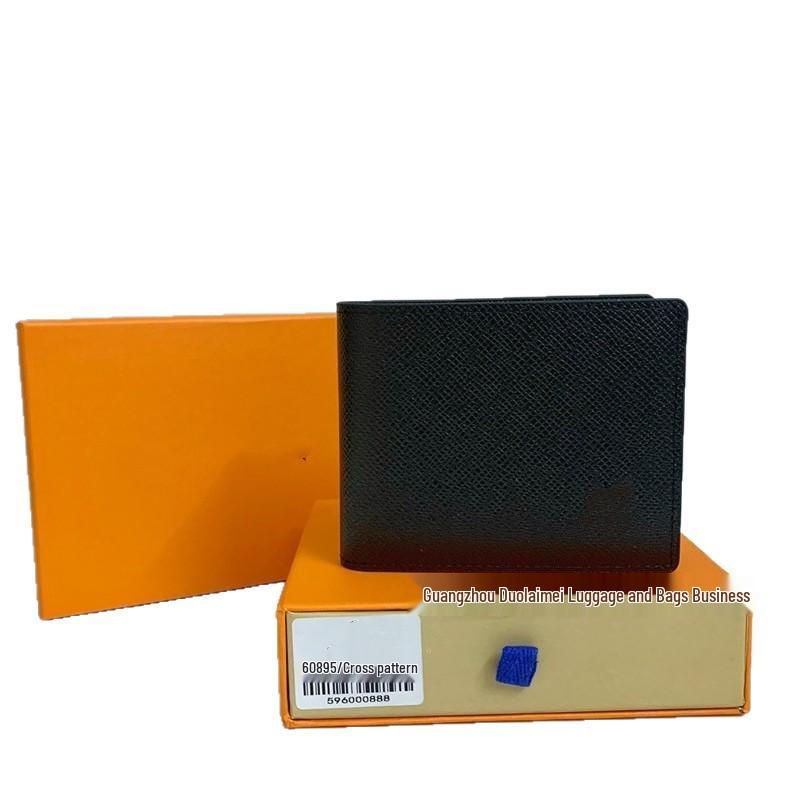 Classic European Checkered Unisex Wallet - Casual Business Style