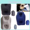 Cozy Inflatable Travel Pillow For Long Journeys With Plush Velour Material Ideal For Napping