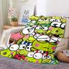 3D Printed Big -eyed Frog Card Kero Kero Keroppi Blanket Living Room Bedroom Sofa Cover Blanket Children's Nap Sleeping Blanket