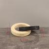 Black and White Marble Circular Knot Statue, Desktop Decoration, Creative Rope Knot Sculpture, Home Decoration Ornaments