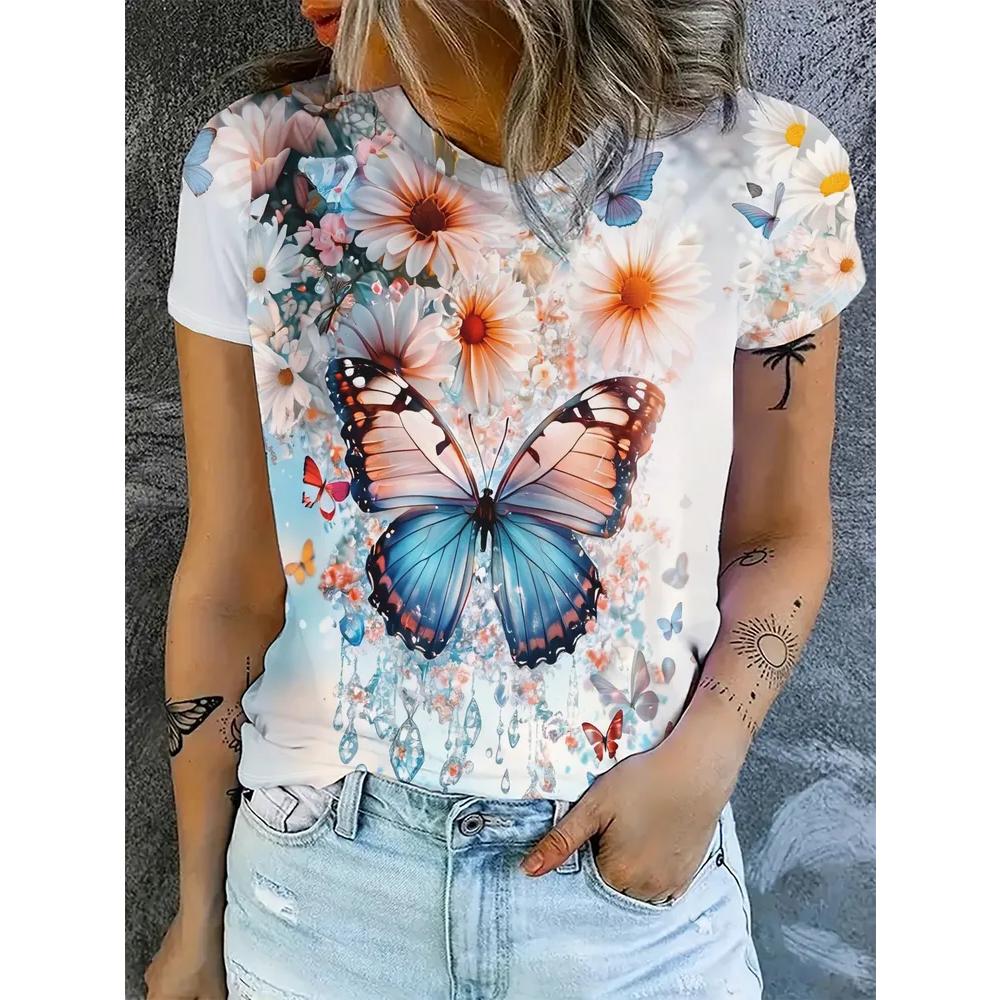 Casual Simple Women s Short-sleeved Fashion Top Versatile Comfortable T-Shirts Women’s XS