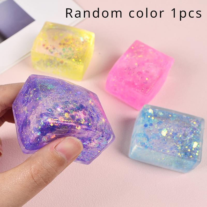

Squishy Colored I Cube Fidget Toys Slow Rising Squeeze Toy Funny Stress Reliever Redu Pressure Prop for Kids and Adults