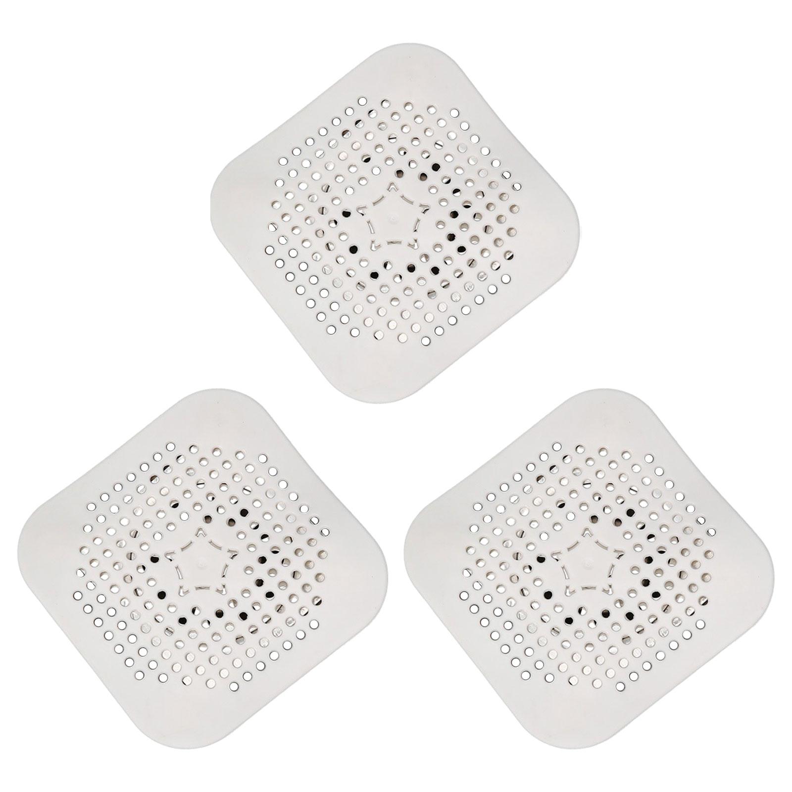 3 Pieces Square Drain Cover Drain Protection Flexible Anti Scalding Handle Cover gray