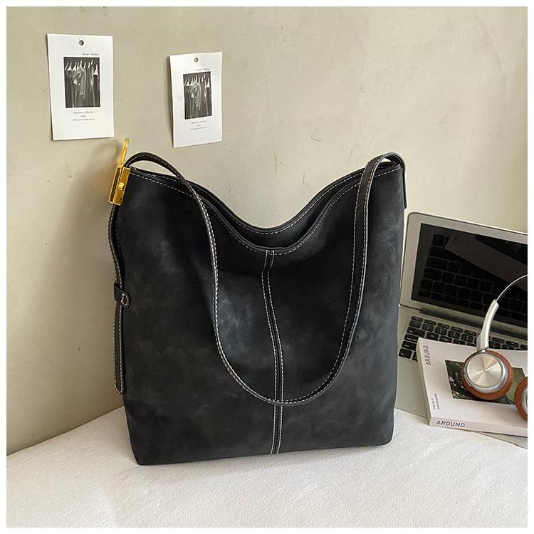 Foreign Temperament Large Capacity 2025 Autumn and Winter Retro Fashion Casual Commuting One-shoulder Cross-body Tote Bag for Women