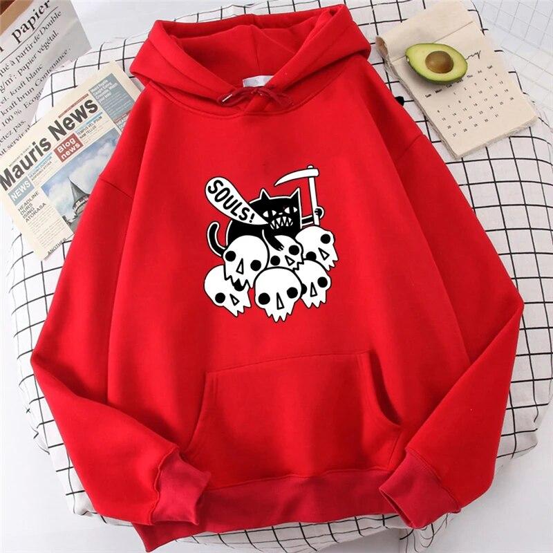 Diseño de Calavera Steampunk del Día de Muertos para Sudaderas de Día de los Muertos para Mujer Unisex Sudaderas con Capucha de Halloween Invierno Fresco Manga Larga
