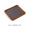 HeMu Wooden Microfiber Velvet Cloth Multi-purpose Rounded Corner Empty Tray Viewing Pallet Jewelry Display Storage Tray