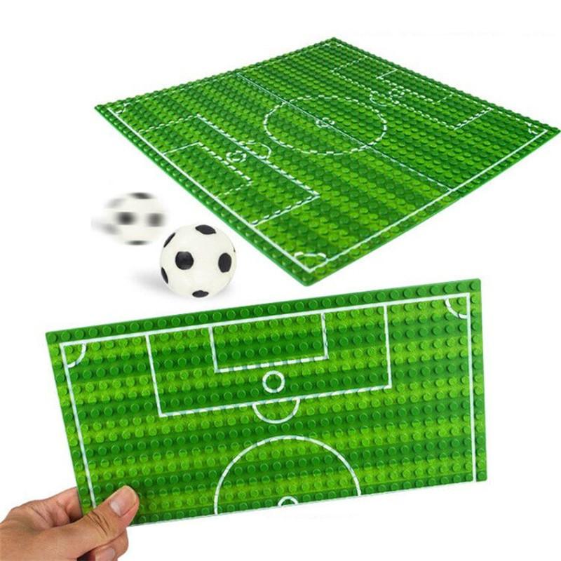 Non-Toxic 1Pc 16*32 Dots Base Plate Basketball Football Baseplate For Figure Field Court Block Diy Toys Christmas Gift For Children