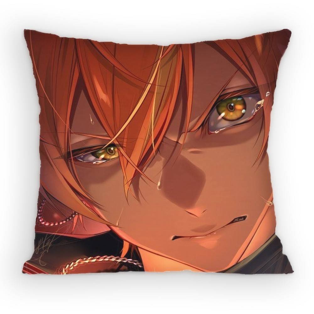 Project Sekai Anime Shinonome Akito Pillow Case Anti-Dustmite Pillowcase Invisible Zipper Silky Short Plush Sofa Cushion Cover