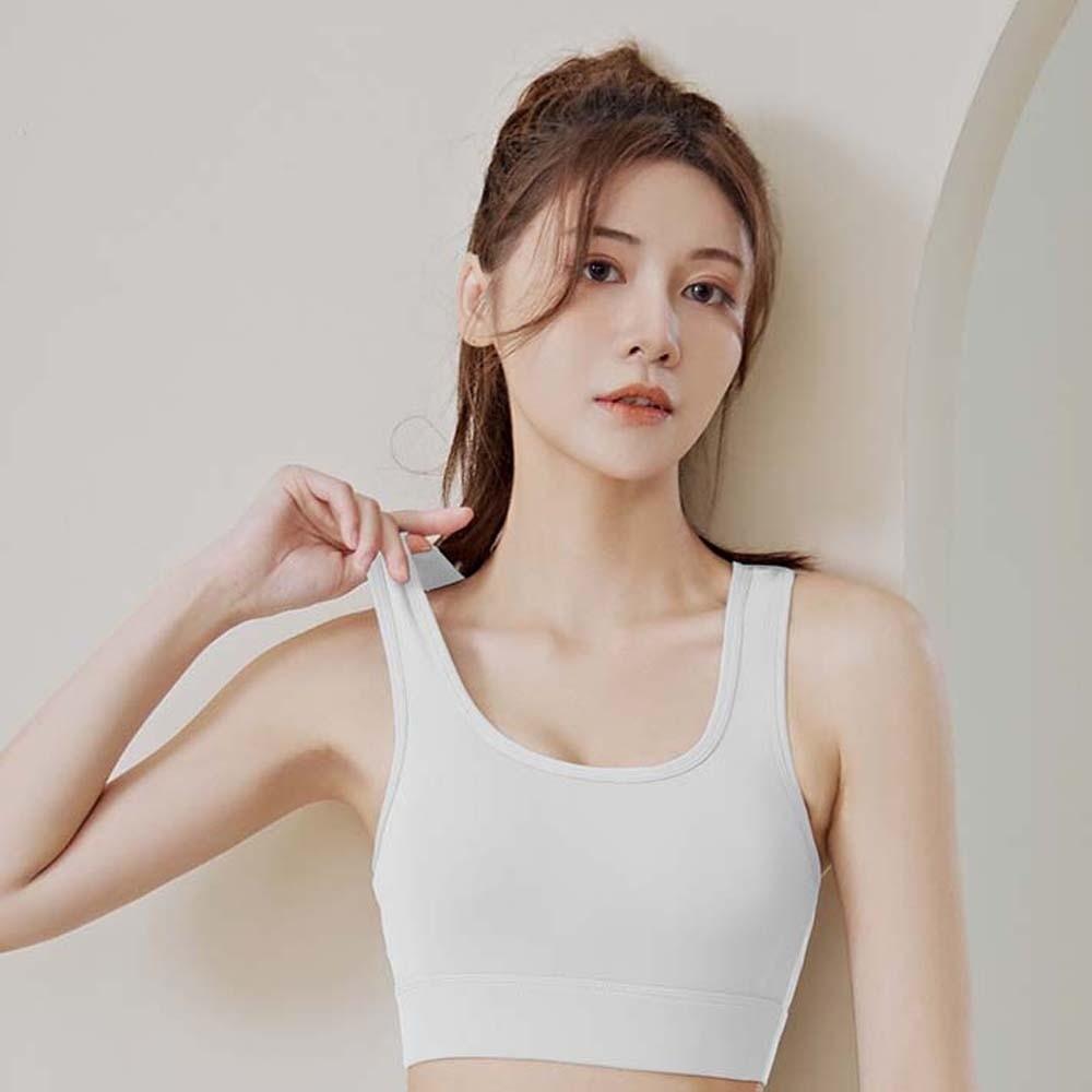Solid Color I-shaped Sports Bra Anti-shake Design Yoga Underwear Running