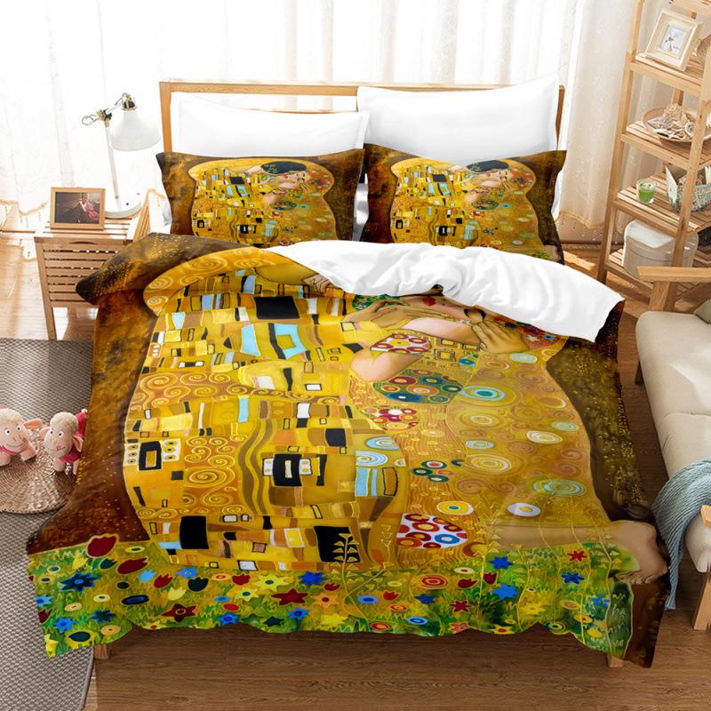 Egyptian Printing Series Bedding 3D Digital Printing Three-Piece Set