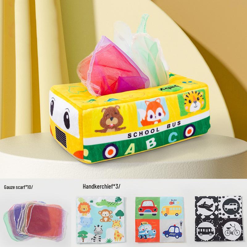 Durable Dog Puzzle Toy: Tear-Resistant Tissue Box with Crinkle Paper for Hiding Treats