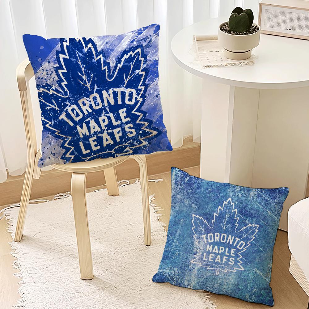 T-Toronto Ice Maple H-Hockey Leafs Pillow Case Sofa Bedside Table Bedroom Backrest Living Office Cushion Printed Square Multiple