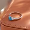 Bling Blue Cyrkon Finger Rings dla kobiet Party Fashion Jewelry