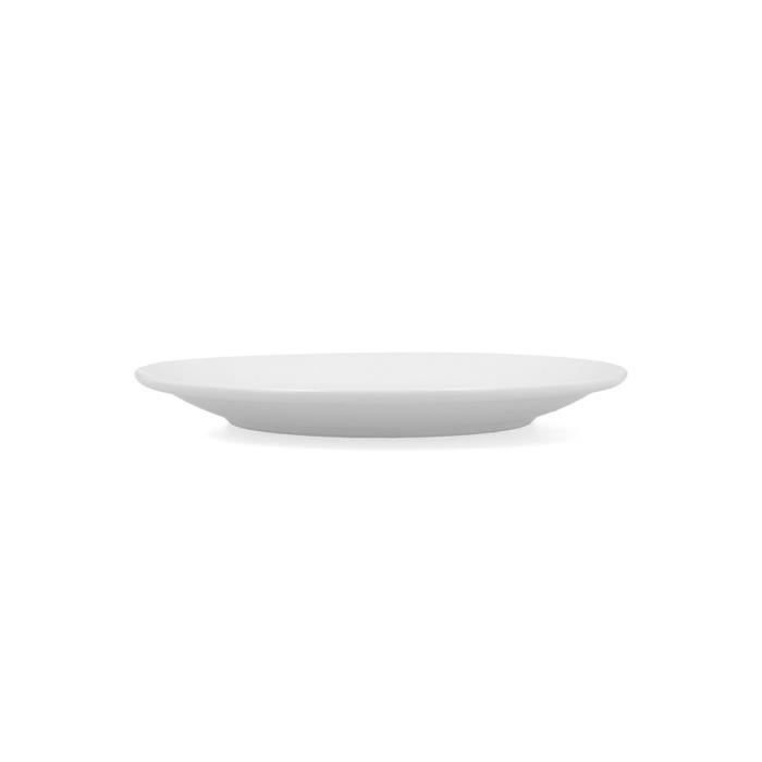 Assiette Plate Bidasoa Glacial Coupe Céramique Blanc (21 Cm) (Pack 6x)