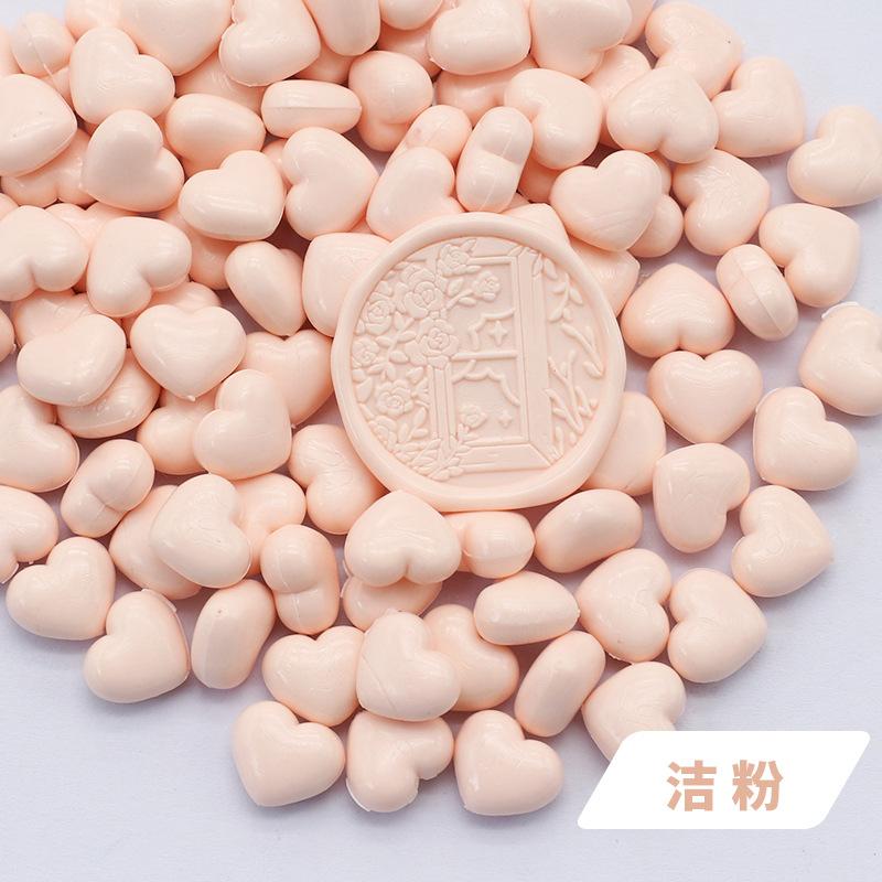 100pcs Fat Love Lacquer Wax Grains Heart-shaped Mixed Color DIY Hand Accounts Envelopes Sealed Wedding Invitation Decoration